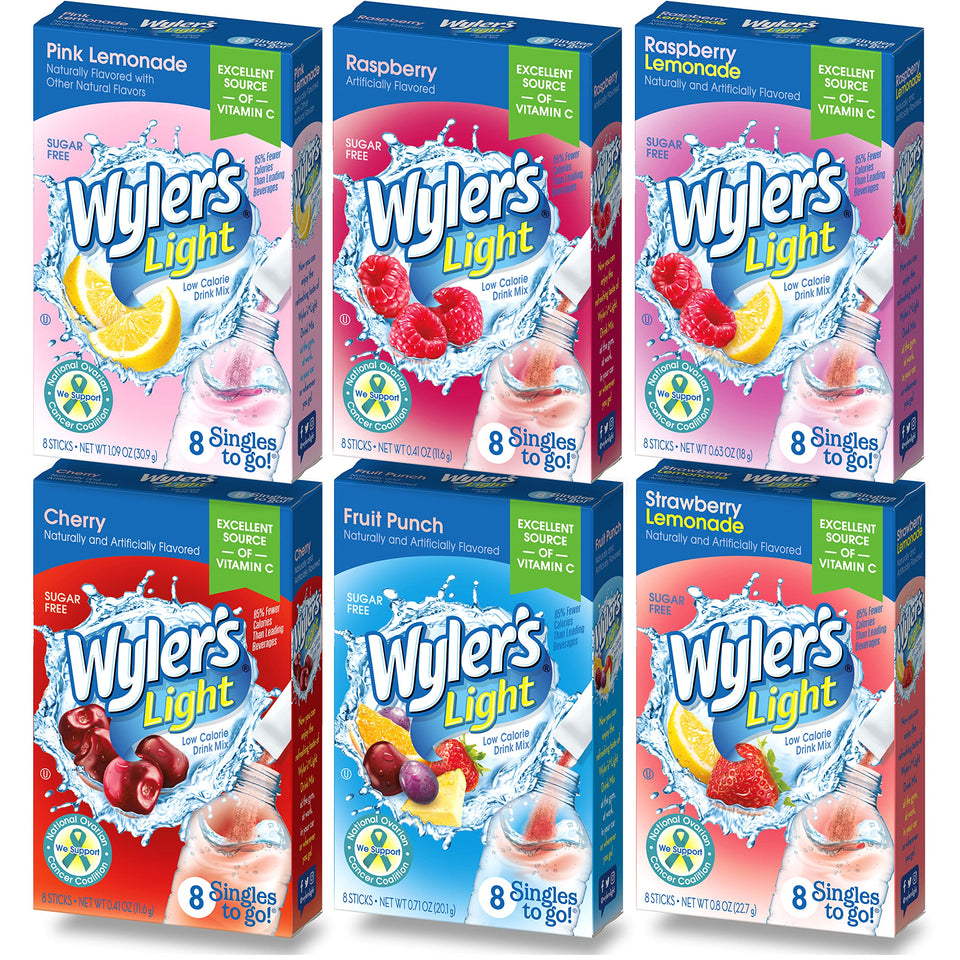 Wyler's Light bottle pour demonstrates easy hydration on the go.