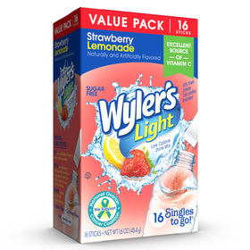 Wyler's Light case of 96 servings, easy to stock for office or gym.