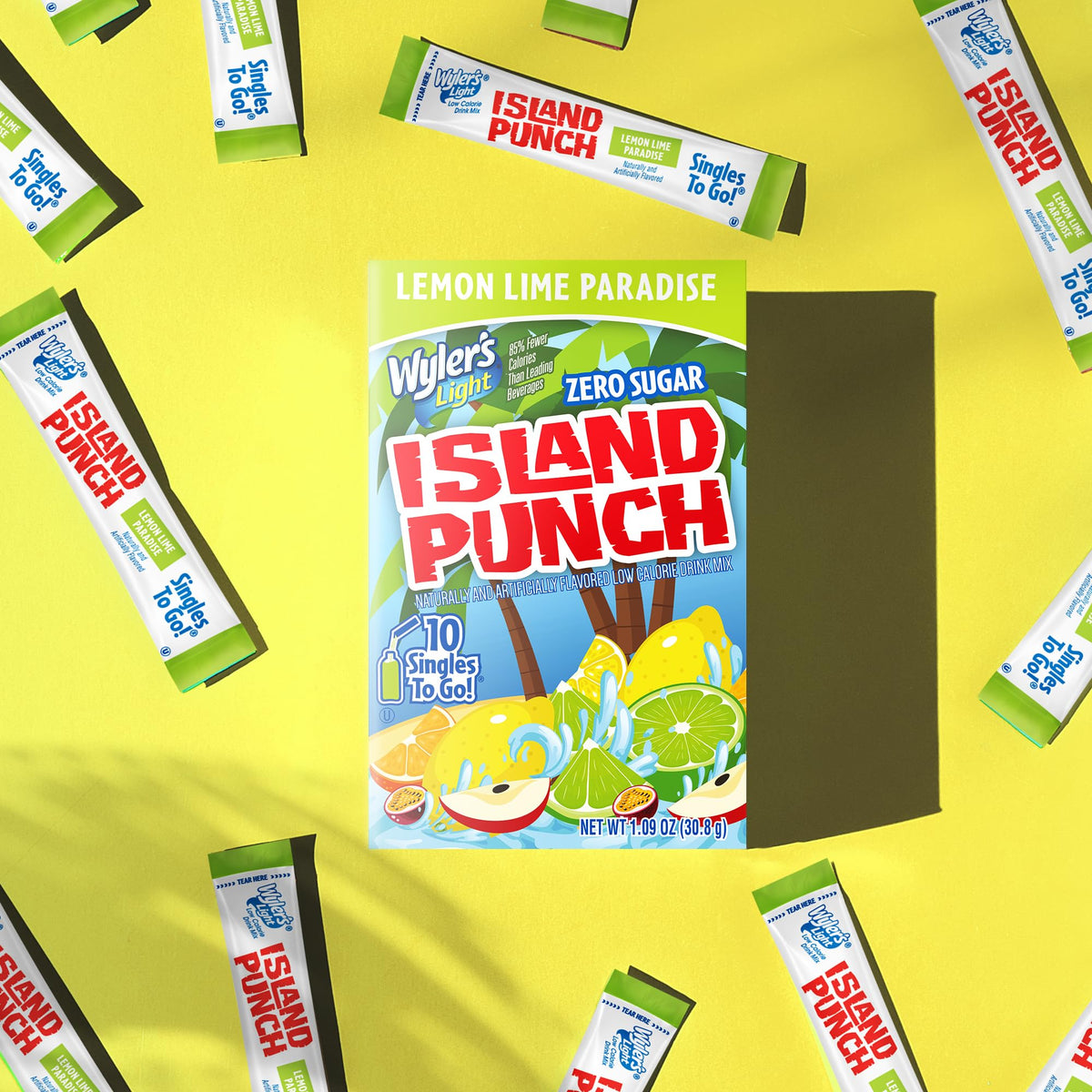 Wyler’s Light Green Tropical Dream packet—gluten-free and zero sugar option.