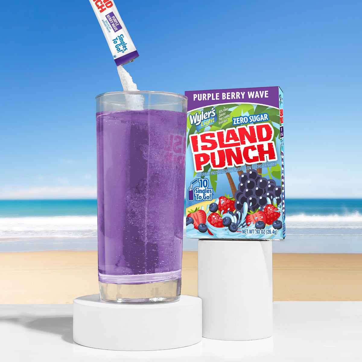 Wyler's Light Green Tropical Dream stick mid-shot ideal for gym hydration