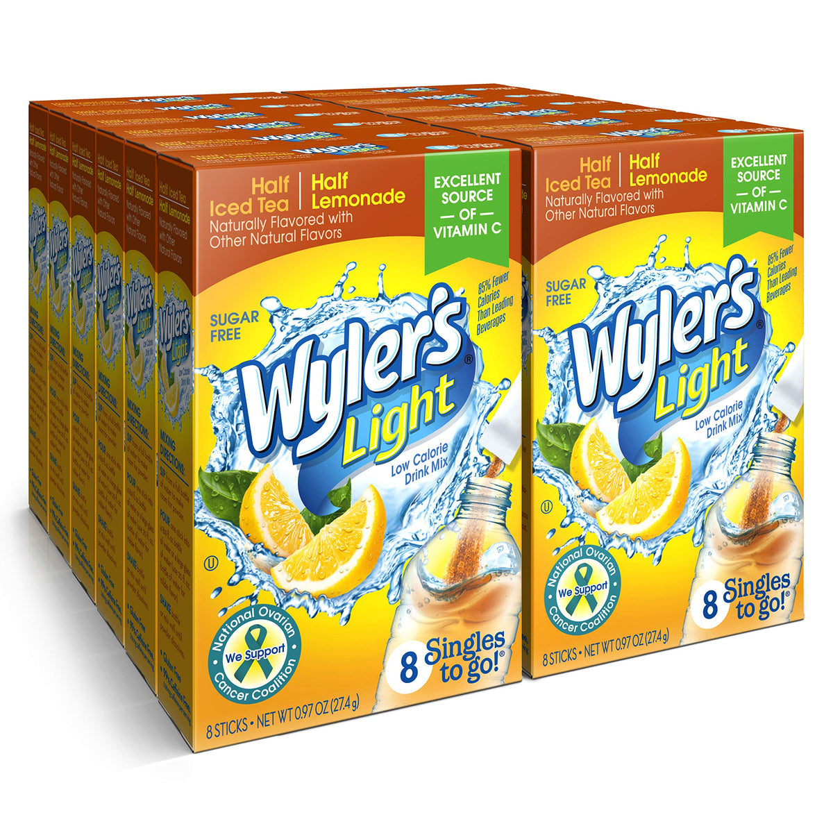 Wyler's Light Half-n-Half bottle pour for quick hydration on the go