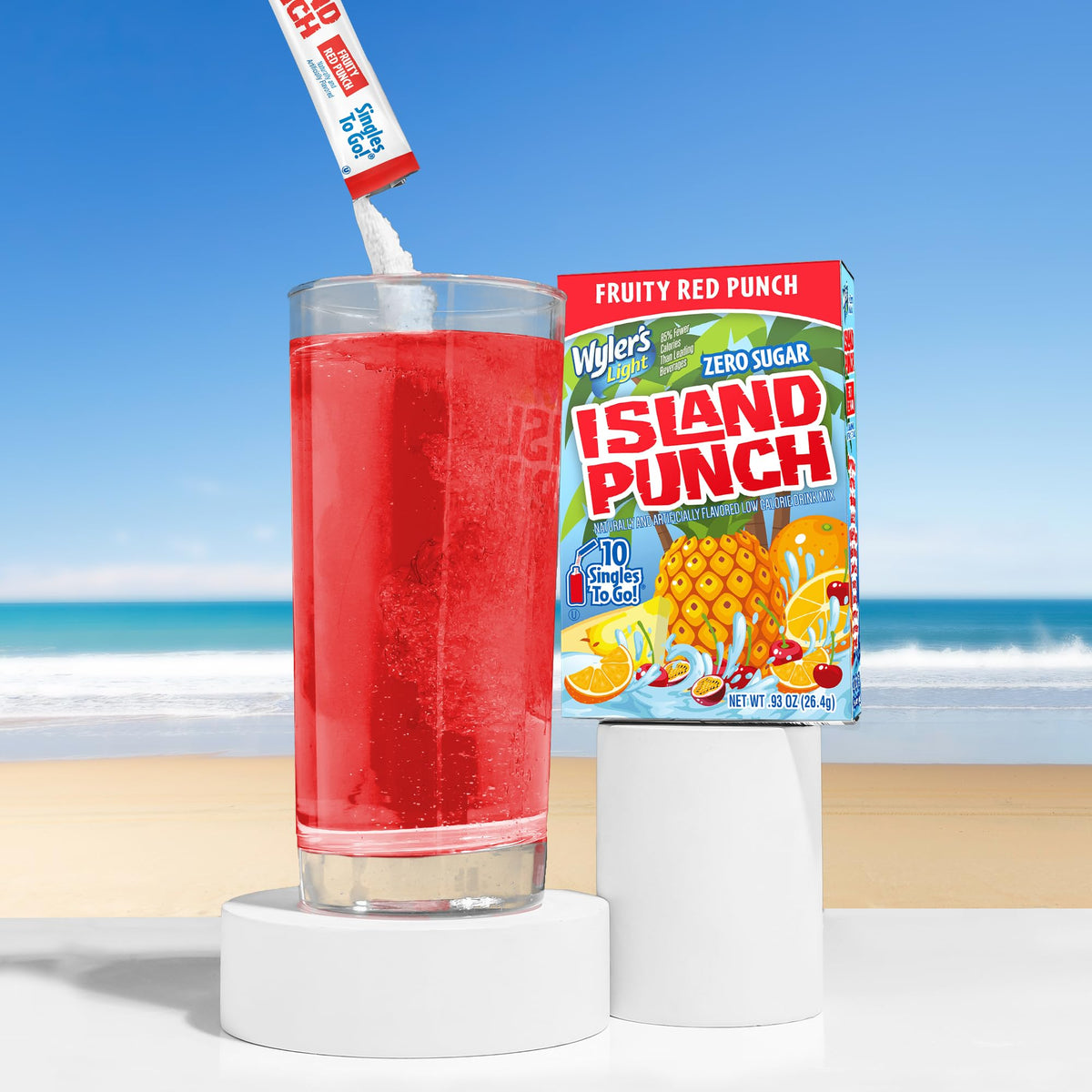Wyler's Light Island Punch flavors variety box showcases tropical options.