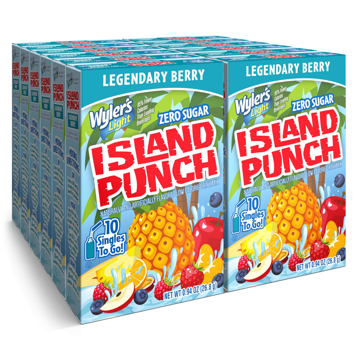 Wyler's Light Island Punch Singles To Go box for on-the-go hydration.