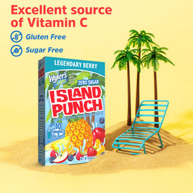 Five tropical flavors display the Wyler's Island Punch range.