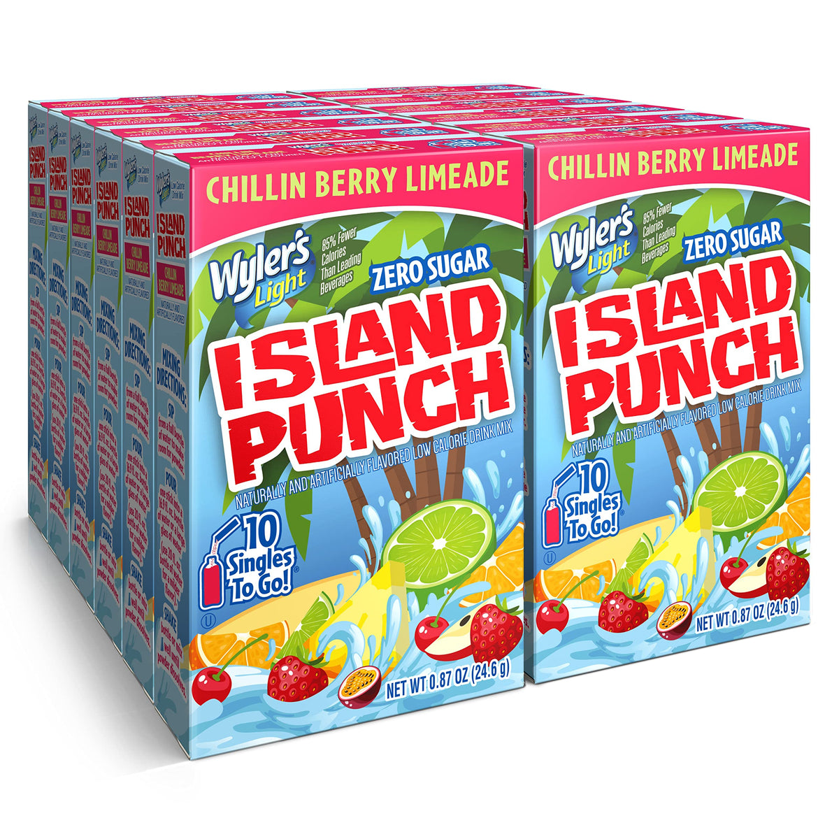 Wyler's Light Island Punch Singles To Go pack for on-the-go hydration.