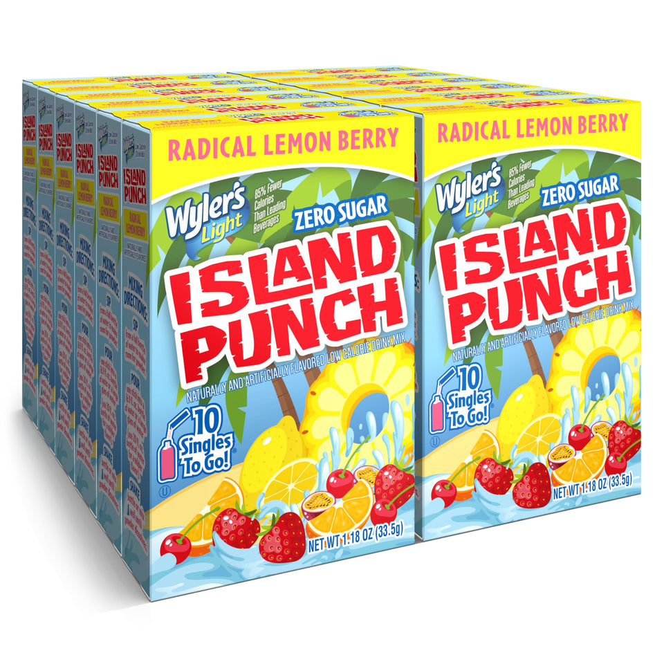 Wyler’s Light Island Punch packaging for on-the-go hydration