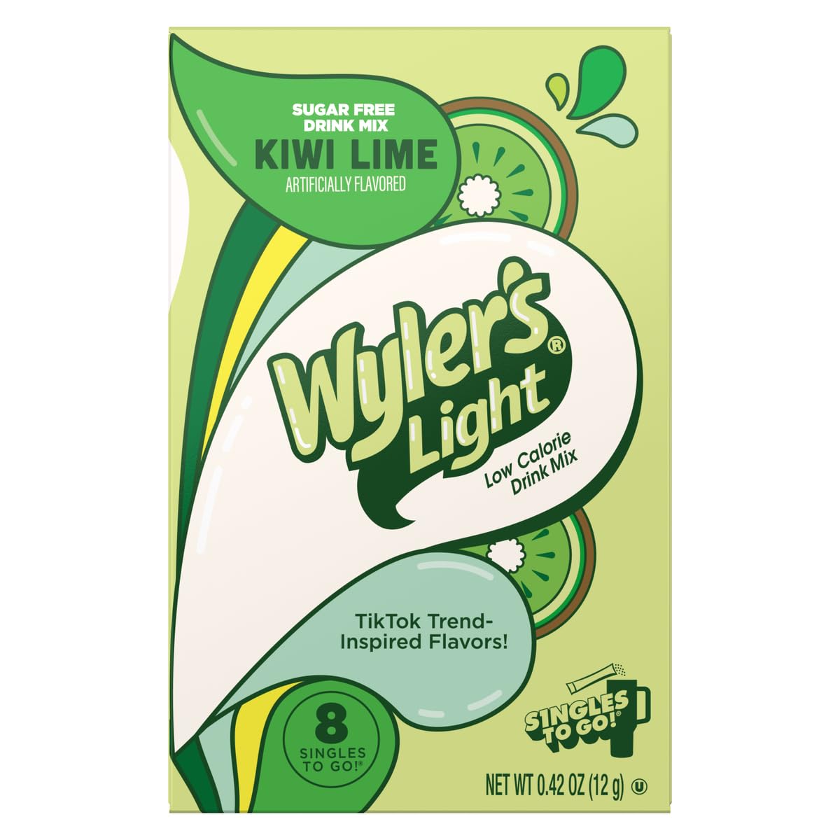 Wyler's Light Kiwi Lime box front showing a convenient multi-pack.