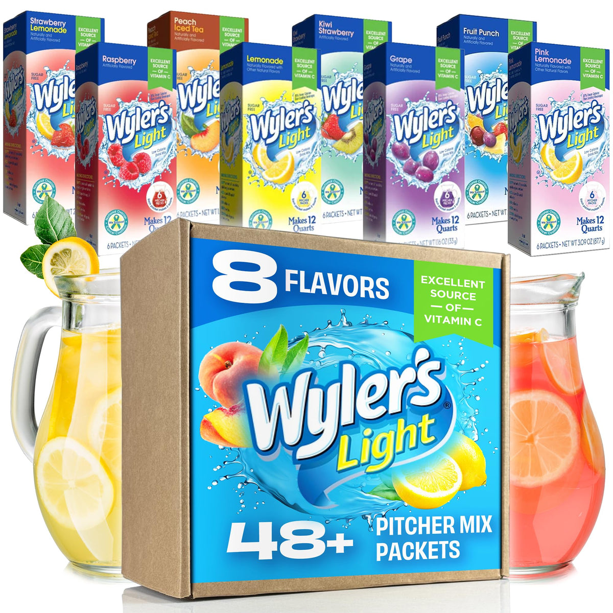 Wyler's Light Lemonade pitcher pack—sugar-free refreshment for everyday hydration.