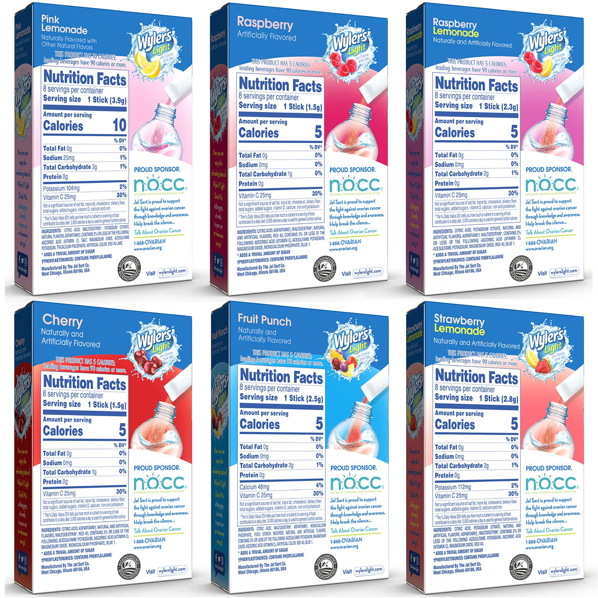 Wyler's Light single-serve packets displayed in a box for travel-ready flavor.