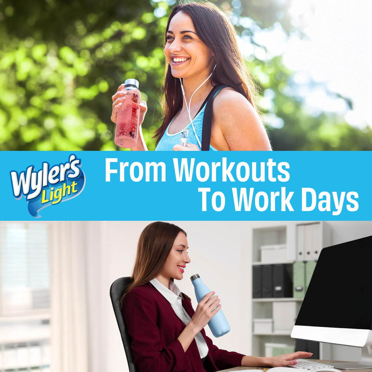 Wyler's Light Peach Iced Tea packet for smooth, refreshing hydration