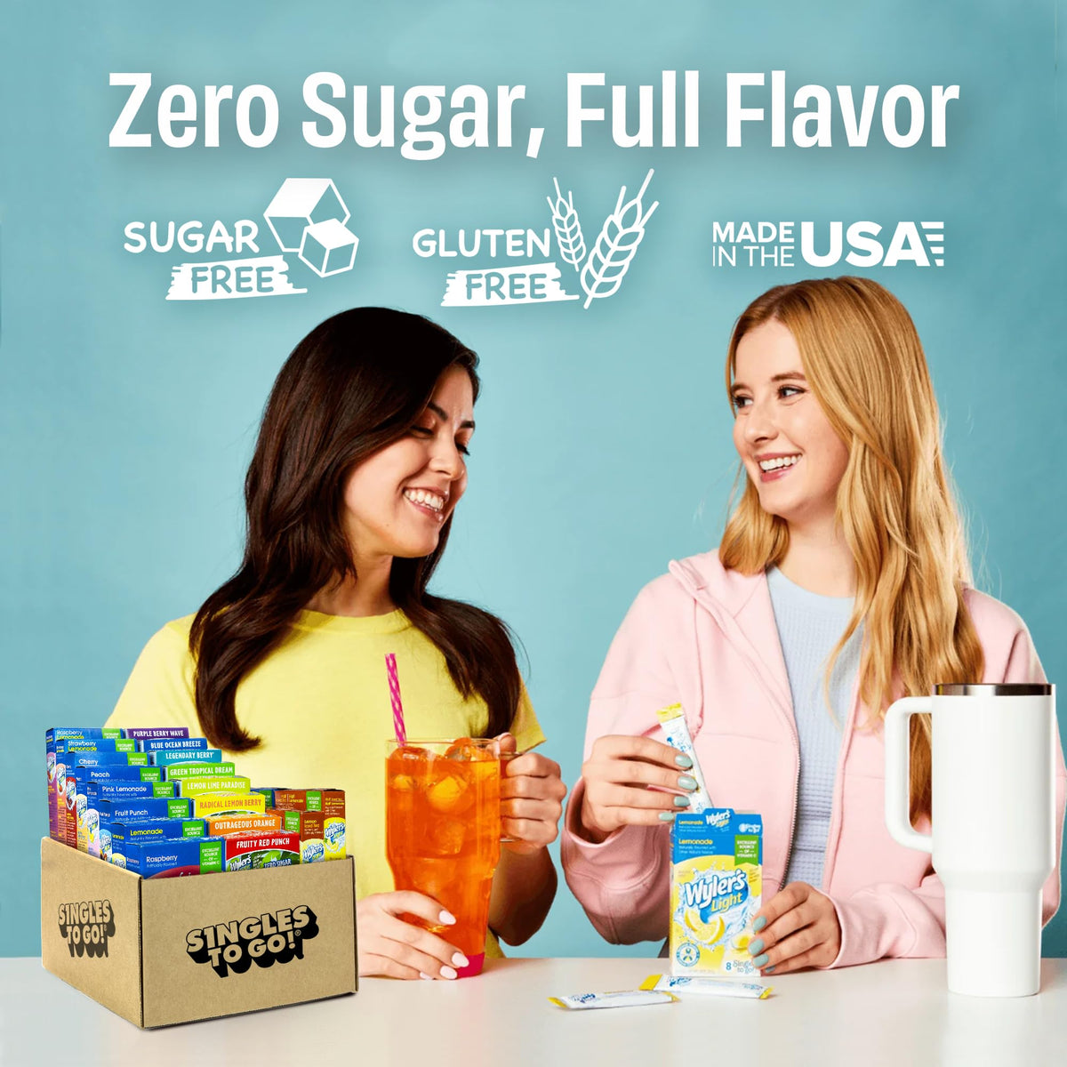 Wyler's Light Pink Lemonade packet delivers tart, sugar-free flavor