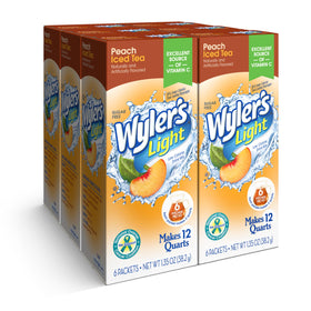 Wyler's Light pitcher packs boxes on display offering flavor variety for family hydration