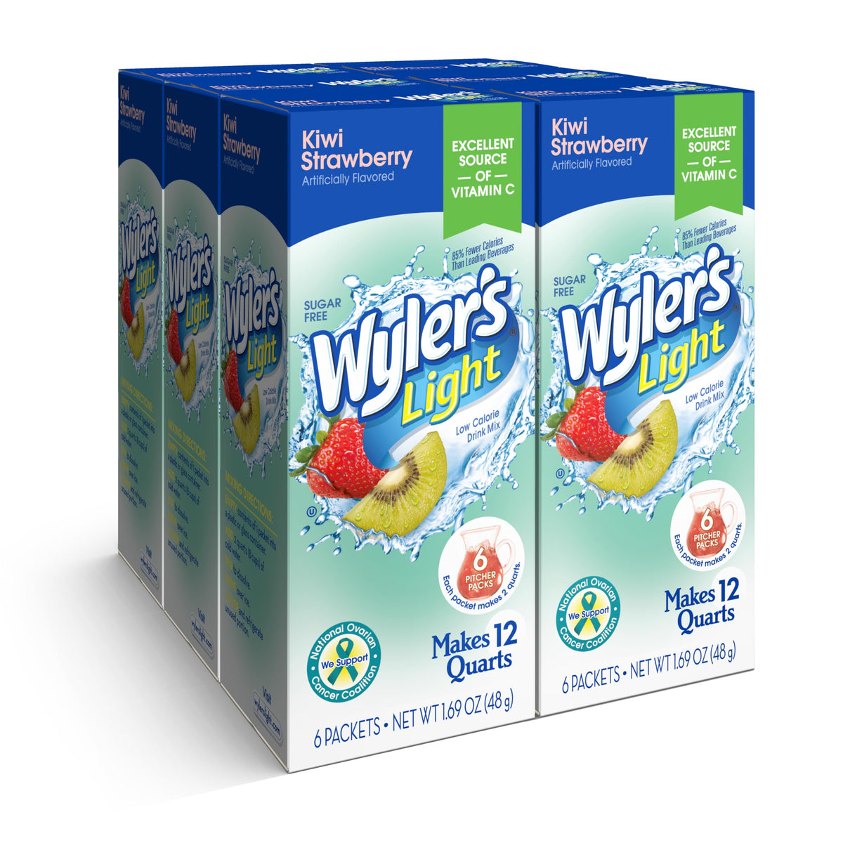Wyler's Light Pitcher Packs boxes on display for convenient flavoring at home