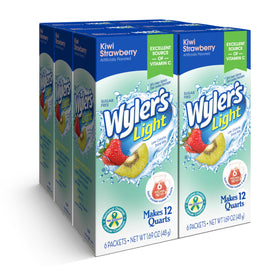 Wyler's Light Pitcher Packs boxes on display for convenient flavoring at home
