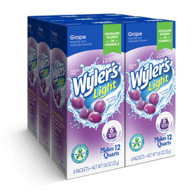 Wyler's Light grape pitcher packs boxes for sugar-free flavoring