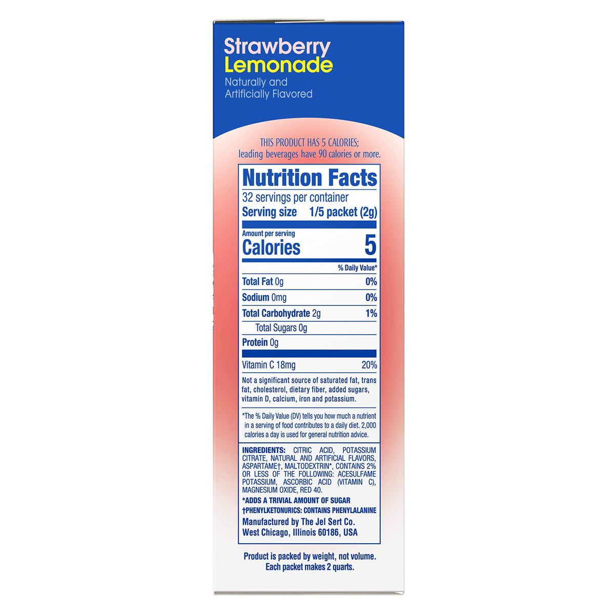 Wyler's Light Strawberry Lemonade mix dissolves quickly in water.