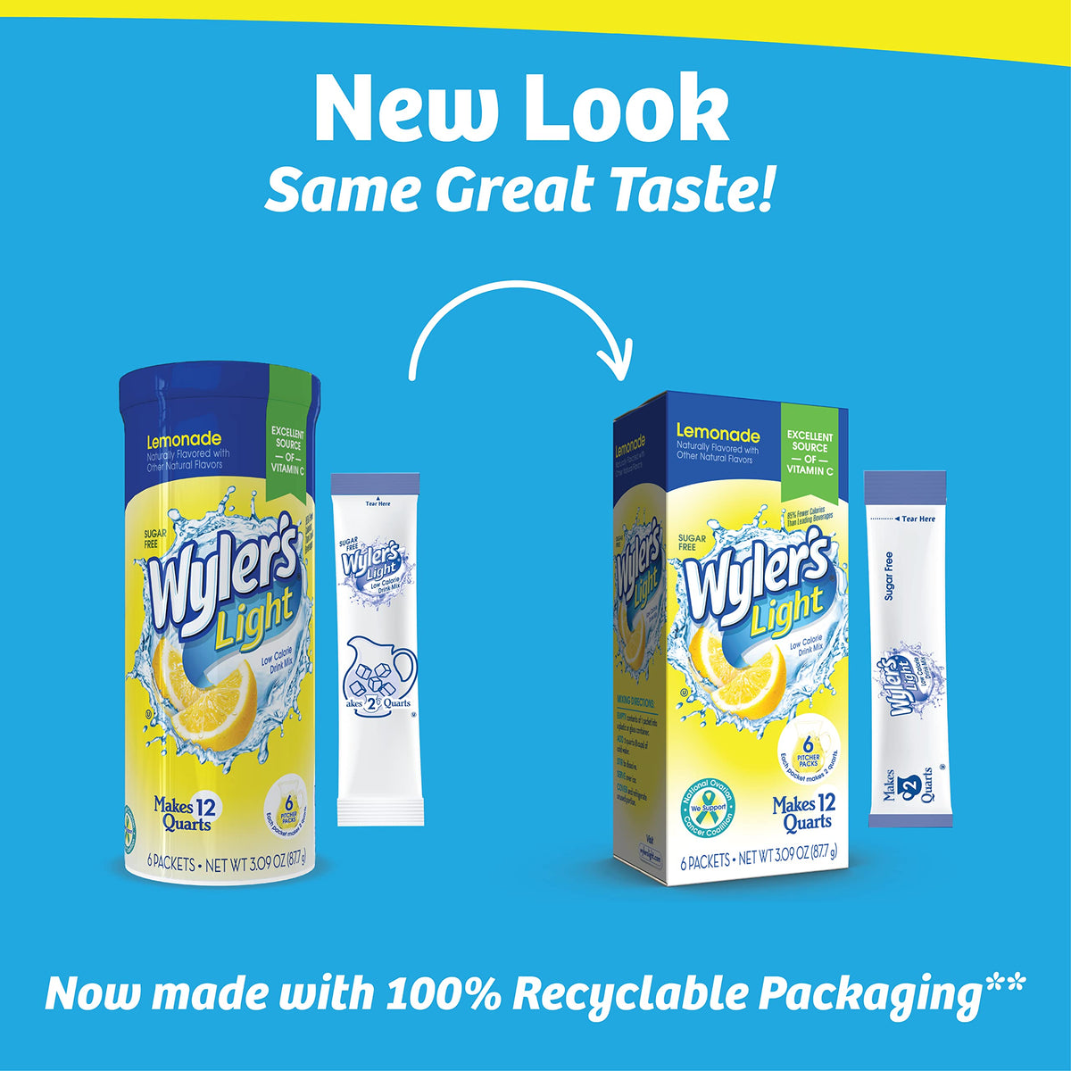 Wyler's Light Pitcher Packs Mixed Flavors showing assortment for all tastes.