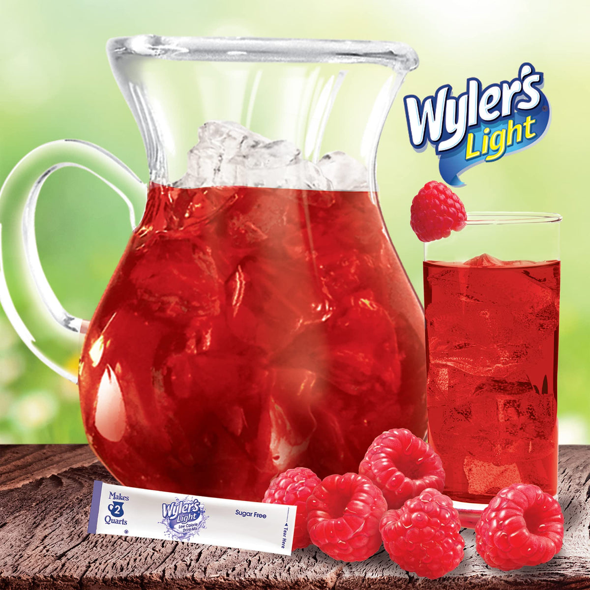 Recyclable carton packaging for Wyler's Light Pitcher Packs.