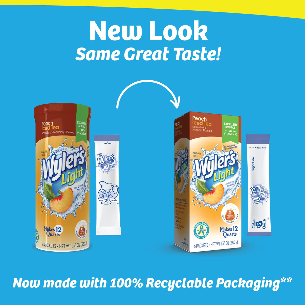 Wyler's Light pitcher packs setup showing quick flavor options for gatherings