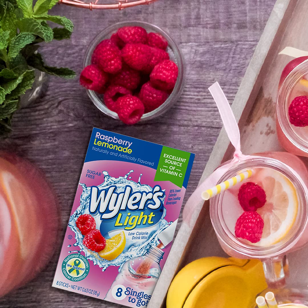 Wyler's Light Raspberry Lemonade vitamin C infographic highlighting added nutrient