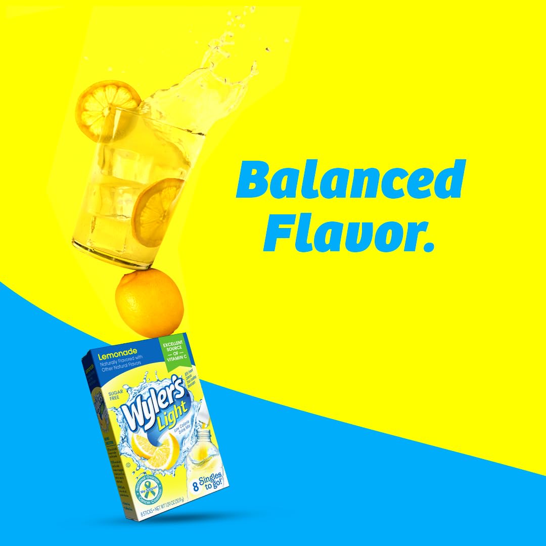 Case-sets display of Wyler’s Light Lemonade for family use
