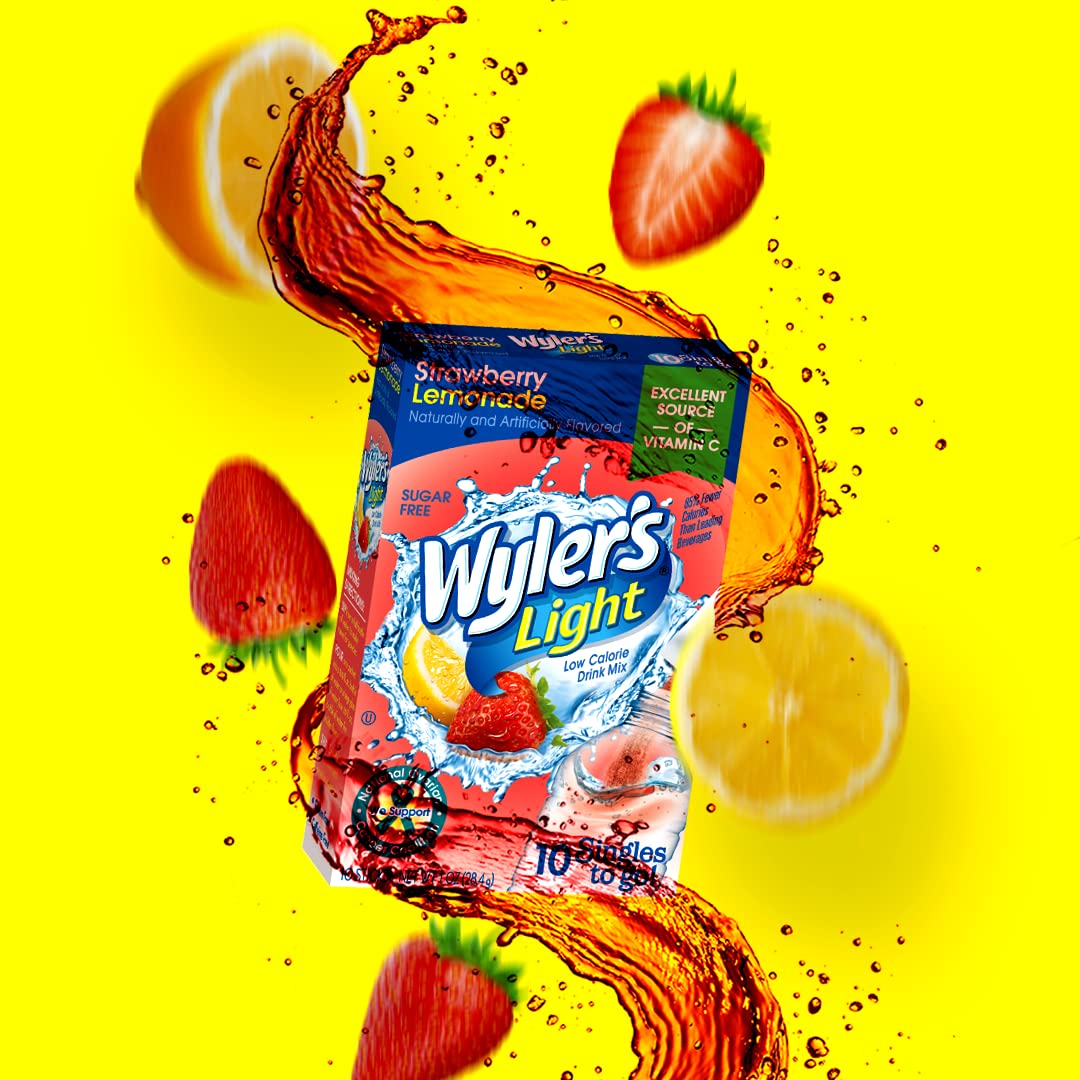 Sugar-free five-calorie Wyler's Light Strawberry Lemonade packet