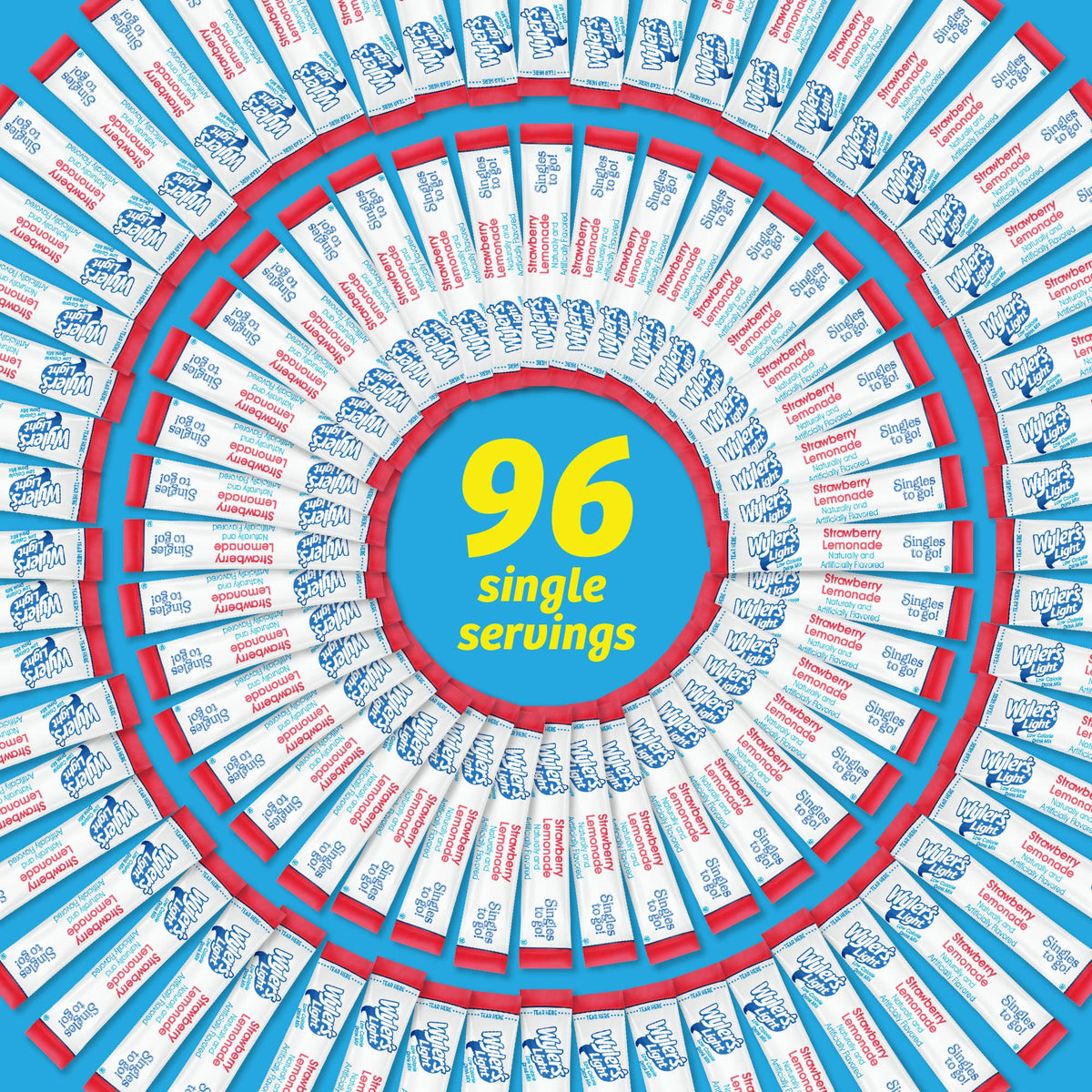 Wyler's Light Vitamin C label on Strawberry Lemonade packet