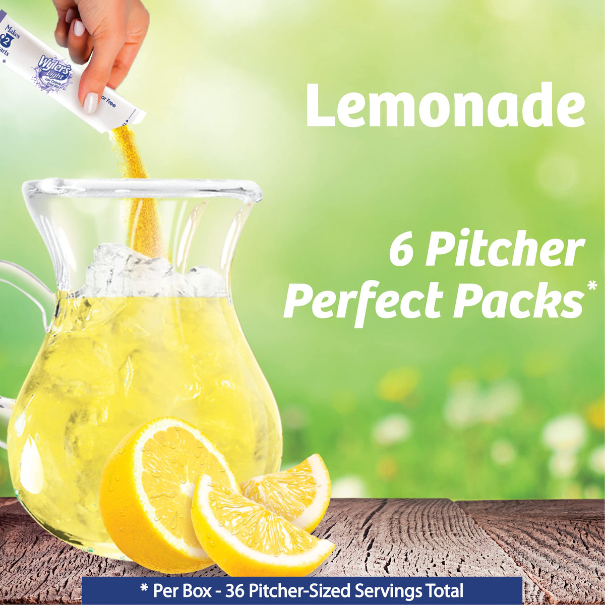 Wyler's Light Sugar-Free Lemonade image highlighting 5 calories per serving.