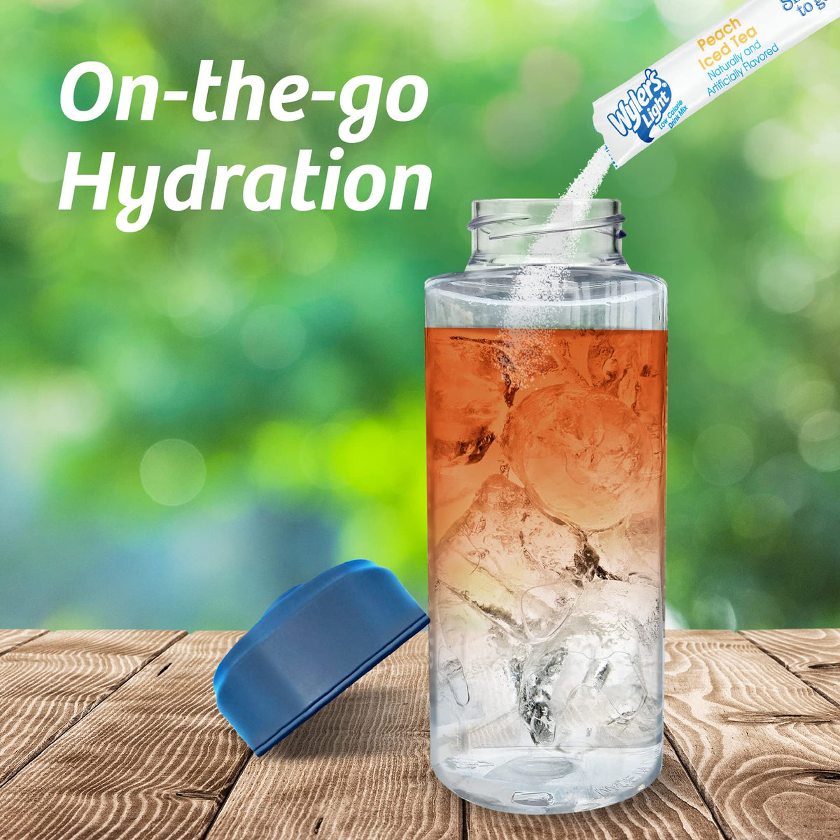 Wyler's Light mix in a water bottle for simple shake-and-dissolve.