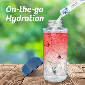 Wyler's Light Raspberry in a bottle dissolving for easy hydration.