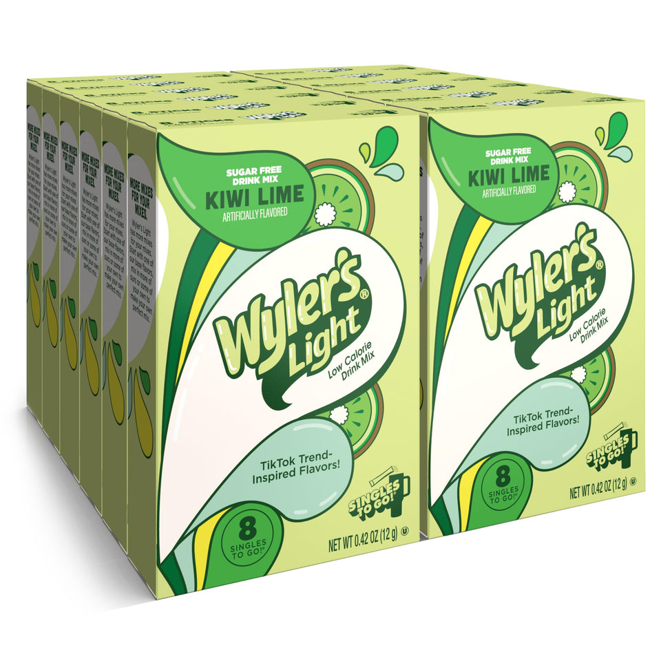 Wyler's Light Watertok Kiwi Lime packet ready for on-the-go hydration.