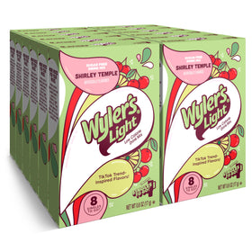 Wyler's Light Watertok Shirley Temple packet box dissolving for a refreshing drink