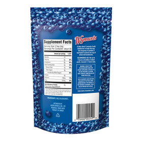 Wyman’s Wild Blueberry Powder scoop demonstrates convenient serving size for recipes.