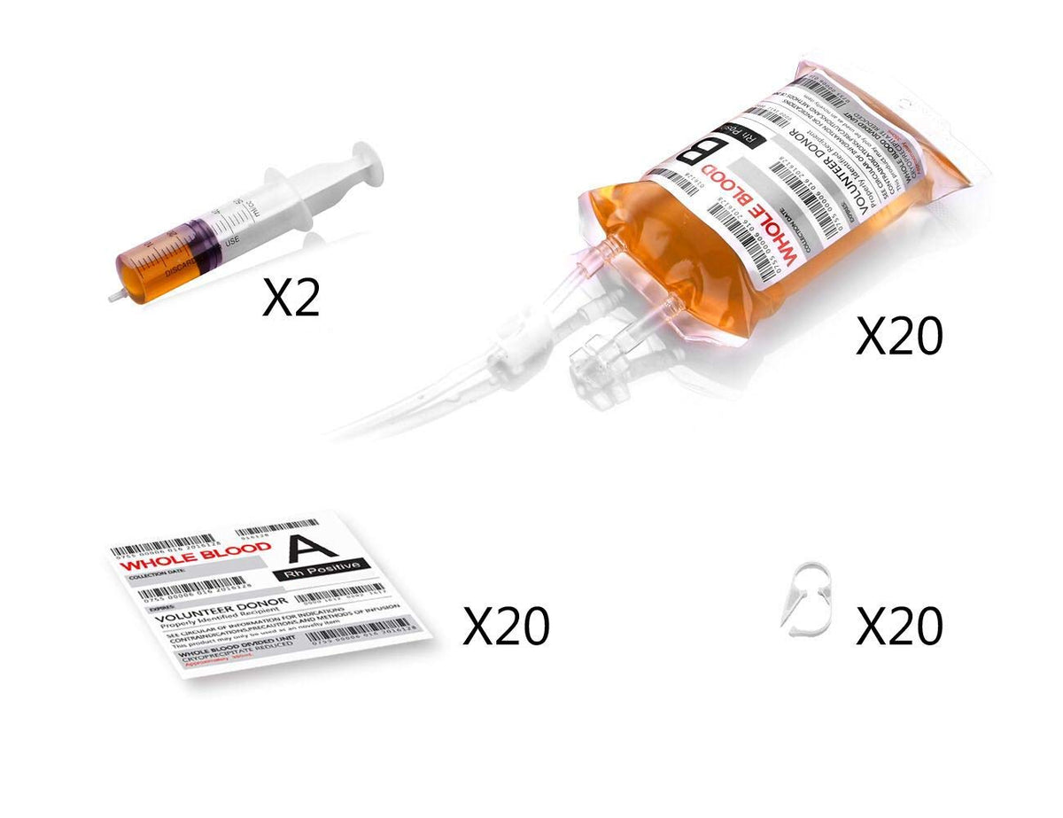 WYNK blood bag prop adds immersive hospital or nurse themes to parties.