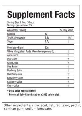 XANGO Mangosteen juice case view, convenient four-bottle pack for on-the-go