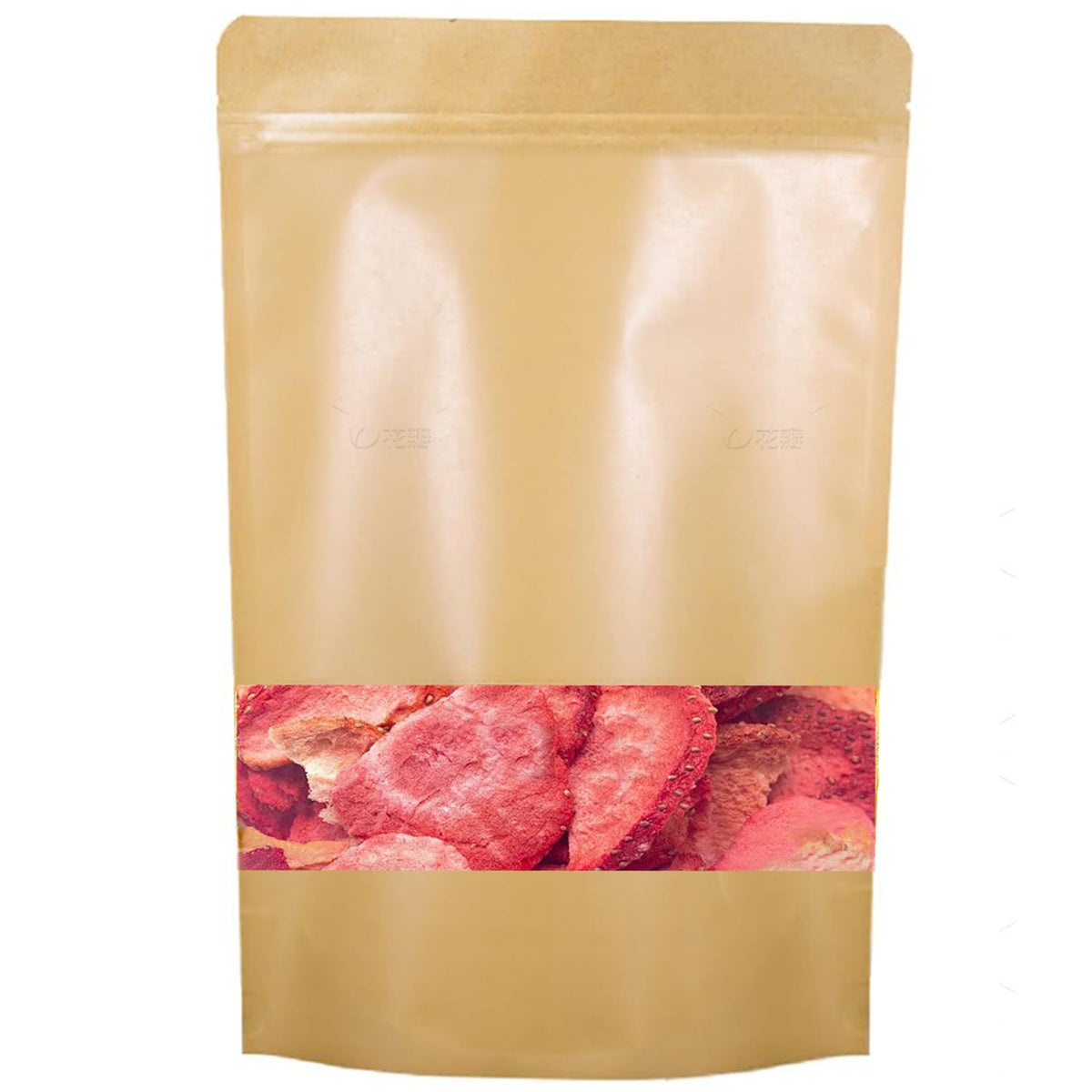 XBTEBBWL premium freeze-dried strawberry slices in package front show crisp texture
