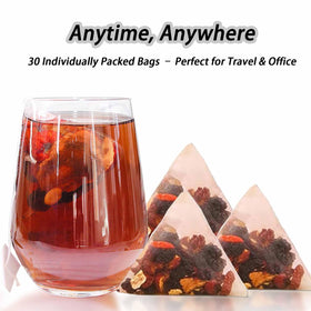 XICOFISS Ginseng Eight Treasure Tea steeping in hot water for comfort