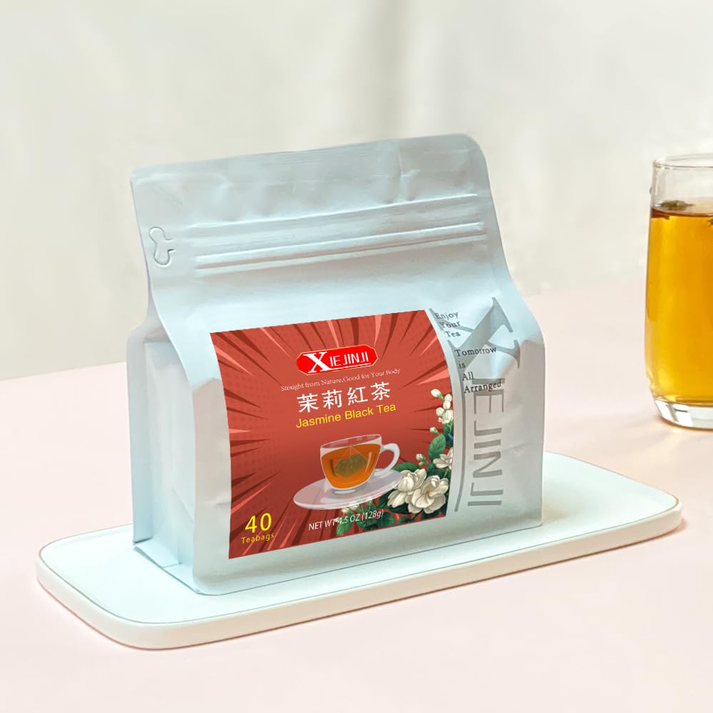 XIEJINJI Jasmine Black Tea individual tea bags for convenient brewing