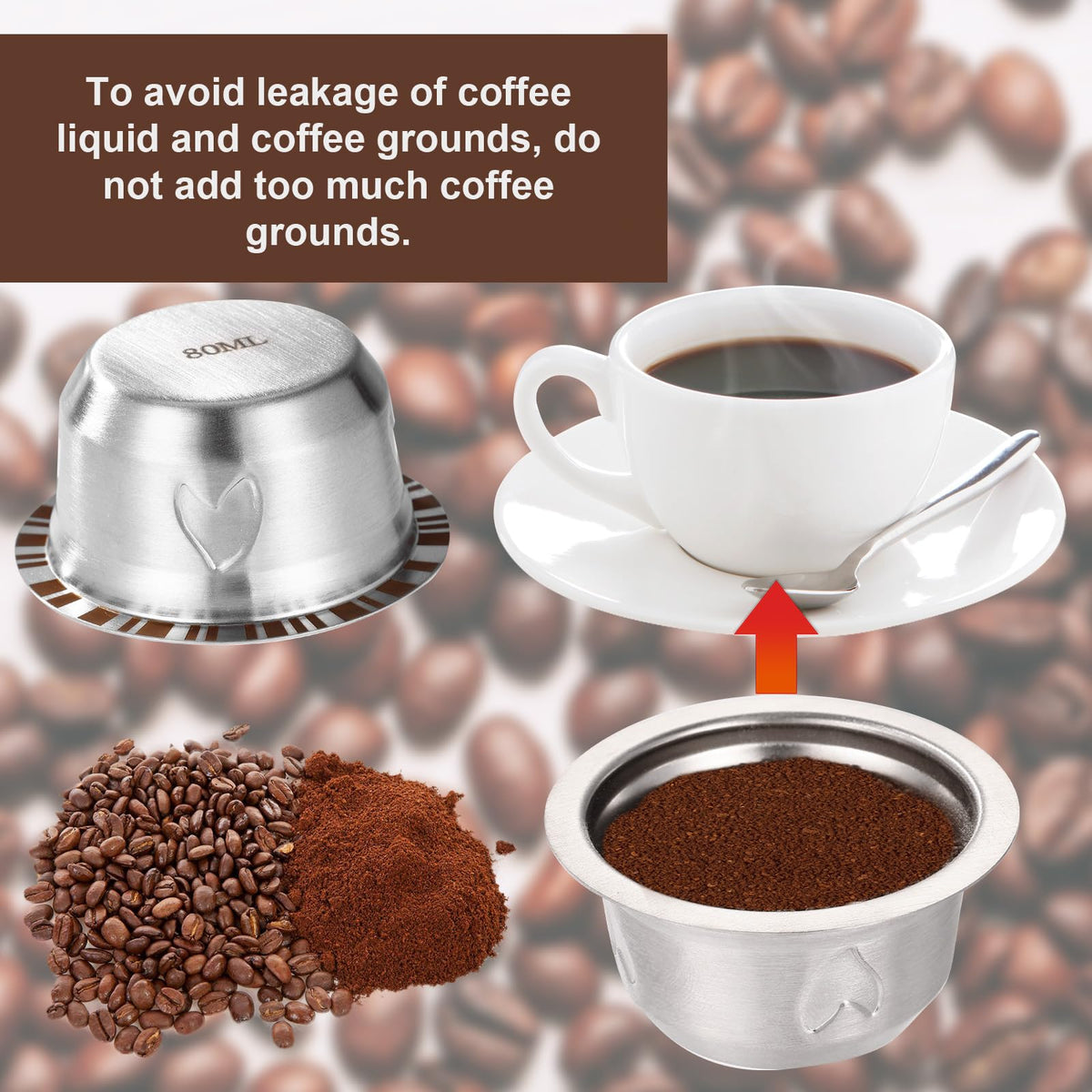 XIHIRCD stainless steel capsule highlighting durable construction for many brews.