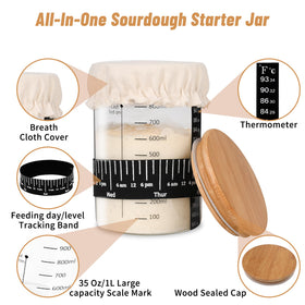 Xileanalee Pro jar with thermometer in view for precise monitoring
