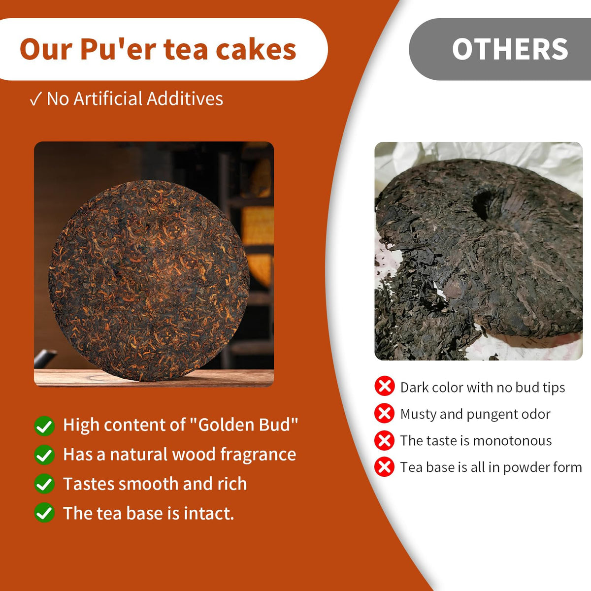 XIXICHA Puerh tea cake dense appearance makes it ideal for slicing into multiple infusions.