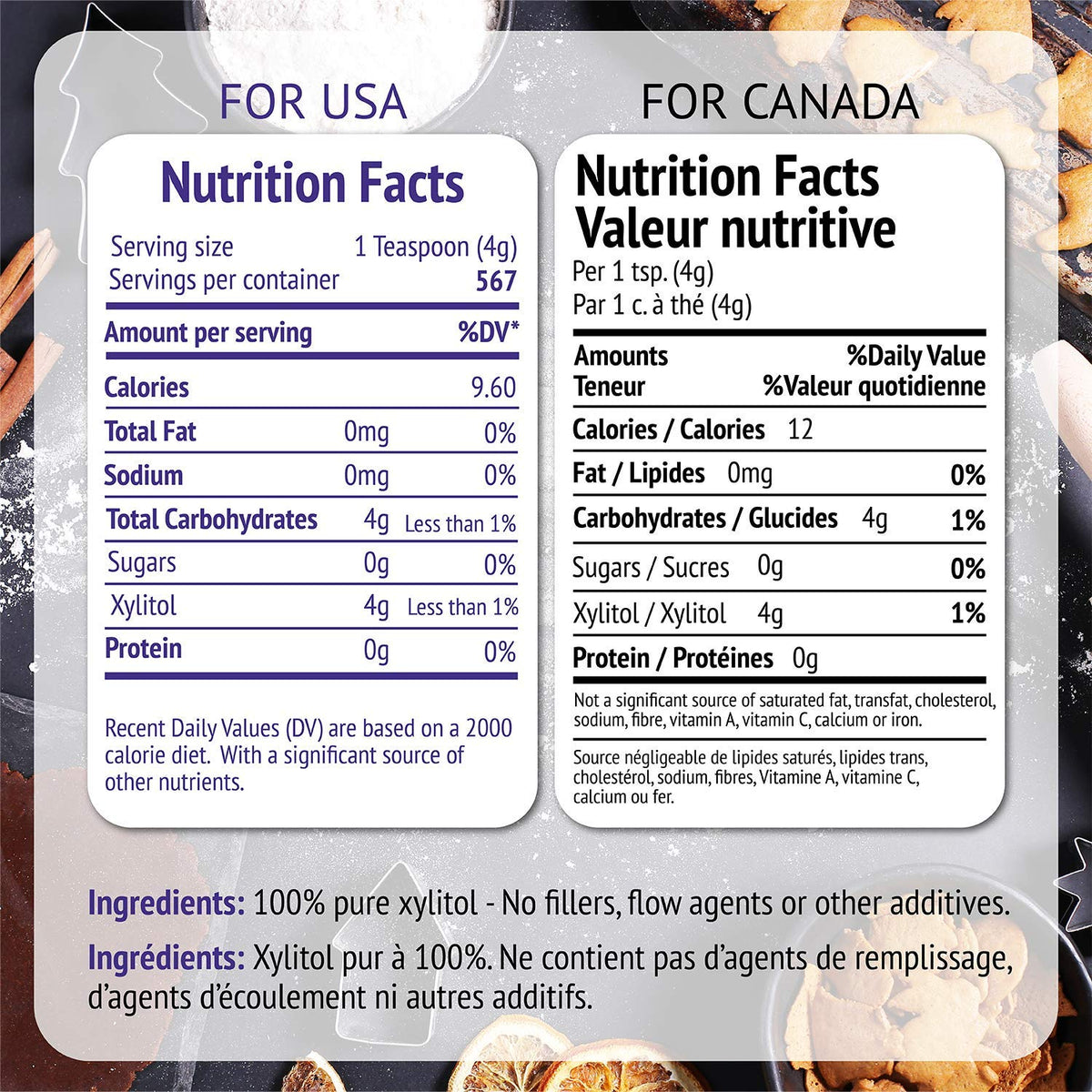 Gluten-free XyloSweet bag suitable for gluten-free recipes.