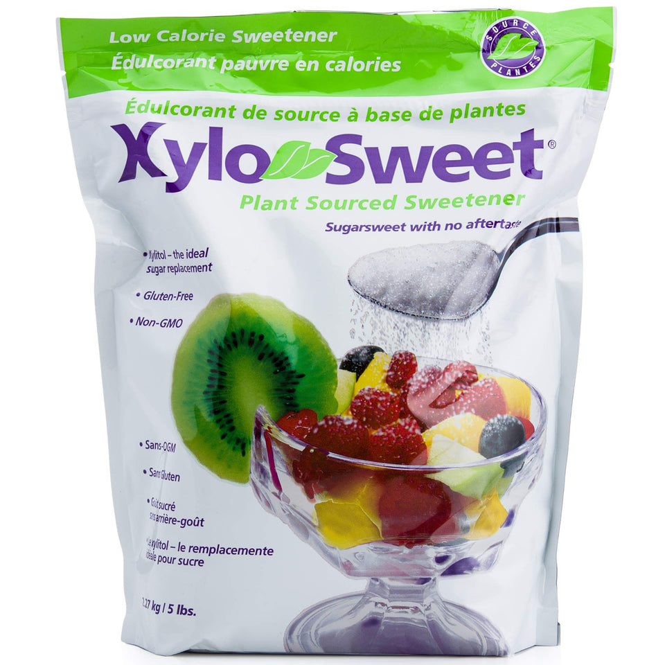 Xlear XyloSweet granules in a bag, ideal sugar substitution for everyday recipes.