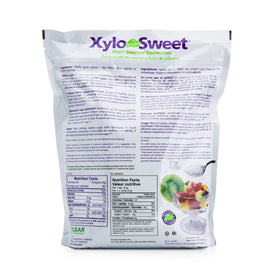 Close-up of XyloSweet granules ready to measure for recipes.