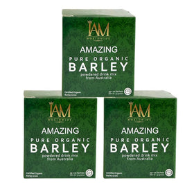 XLXZHYF IAM Amazing Pure Organic Barley Powdered Drink Mix box front for daily greens boost.