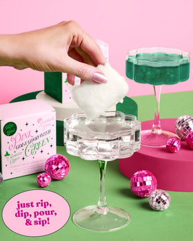 xo, Fetti easy-use bombs drop into any clear sparkling drink