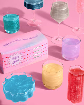 xo Fetti Art of Sucre Eras bachelorette party glitter bombs brighten cocktails.