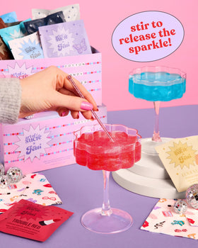 xo Fetti Art of Sucre Eras mess-free glitter bombs dissolve without sticky cleanup.