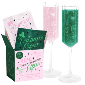 xo, Fetti pink-green cotton candy bombs pack adds festive color to drinks