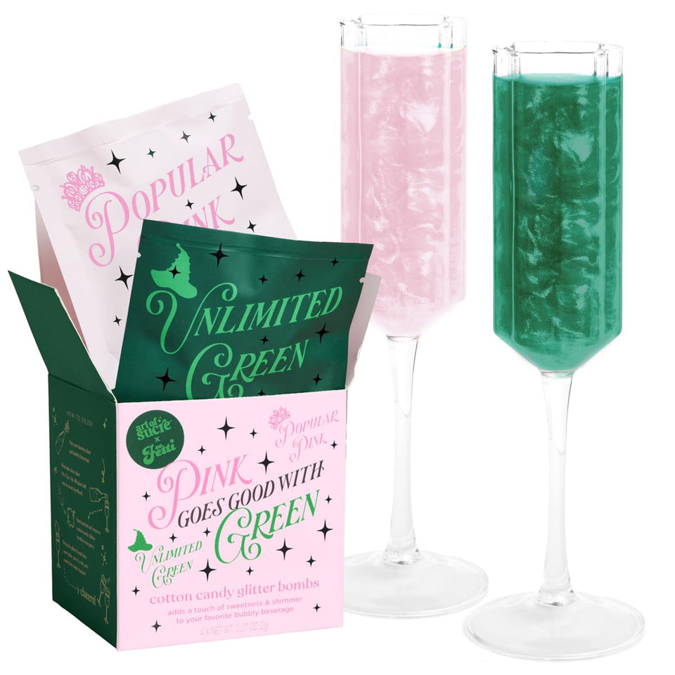 xo, Fetti pink-green cotton candy bombs pack adds festive color to drinks